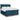 Pat box spring cu saltea, albastru, 200x200 cm, catifea