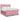 Pat box spring cu saltea, roz, 200x200 cm, catifea