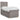 Pat box spring cu saltea, gri taupe, 80x200 cm, textil