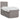 Pat box spring cu saltea, gri taupe, 90x190 cm, textil