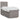 Pat box spring cu saltea, gri taupe, 90x190 cm, textil