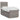 Pat box spring cu saltea, gri taupe, 90x190 cm, textil