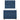 Pat box spring cu saltea, albastru, 90x200 cm, textil