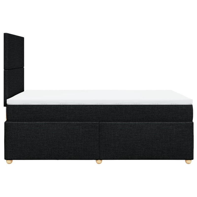 Pat box spring cu saltea, negru, 120x190 cm, catifea