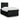 Pat box spring cu saltea, negru, 120x190 cm, catifea