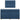 Pat box spring cu saltea, albastru, 120x190 cm, material textil