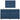Pat box spring cu saltea, albastru, 120x190 cm, material textil