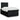 Pat box spring cu saltea, negru, 120x200 cm, textil