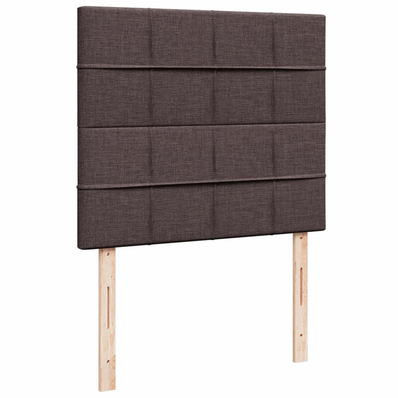 Pat box spring cu saltea, maro închis, 120x200 cm, textil