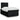 Pat box spring cu saltea, negru, 120x200 cm, textil
