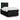 Pat box spring cu saltea, negru, 120x200 cm, textil