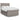 Pat box spring cu saltea, gri taupe, 140x200 cm, textil