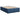 Pat box spring cu saltea, albastru, 140x200 cm, textil