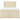Pat continental cu saltea, crem, 140x200 cm, material textil