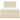 Pat box spring cu saltea, crem, 160x200 cm, material textil