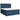 Pat box spring cu saltea, albastru, 180x200 cm, material textil