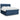 Pat box spring cu saltea, albastru, 180x200 cm, material textil