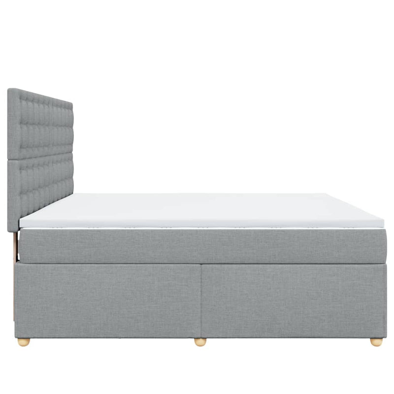 Pat continental, gri deschis, 180x200 cm, material textil