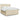 Pat box spring cu saltea, crem, 200x200 cm, textil