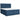 Pat box spring cu saltea, albastru, 200x200 cm, textil