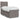 Pat box spring cu saltea, gri taupe, 100x200 cm, textil
