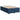Pat box spring cu saltea, albastru, 120x200 cm, textil