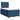 Pat box spring cu saltea, albastru, 120x200 cm, textil