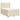 Pat box spring cu saltea, crem, 140x200 cm, textil
