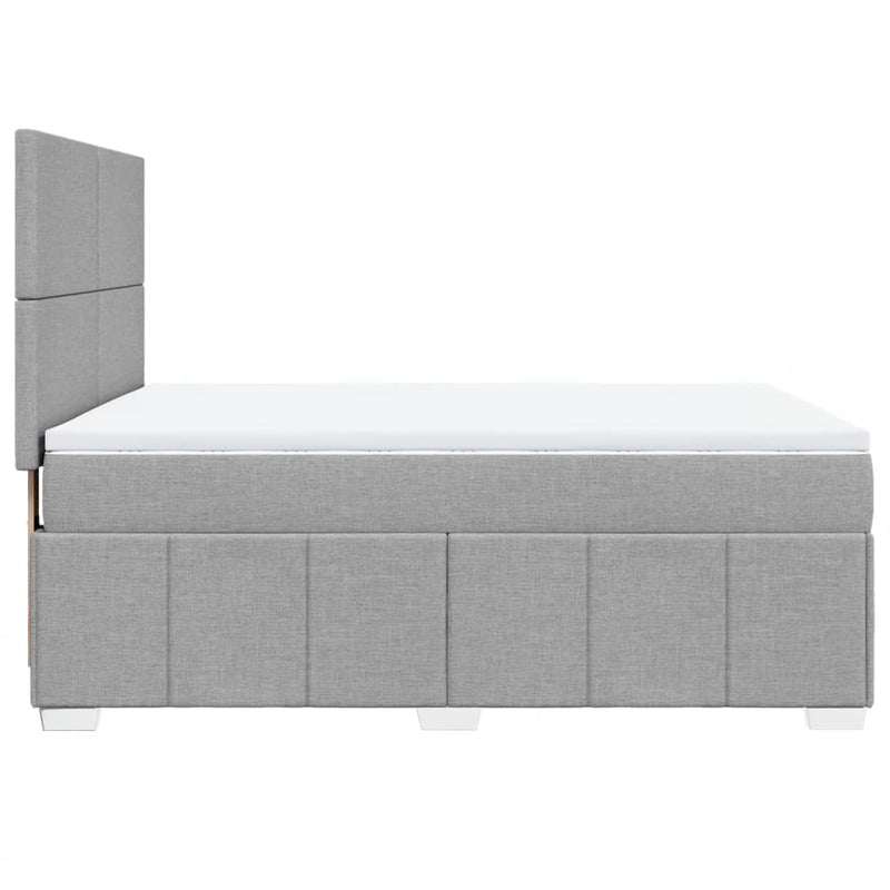 Pat continental, gri deschis, 140x200 cm, material textil
