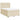 Pat box spring cu saltea, crem, 160x200 cm, material textil