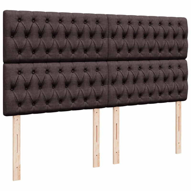 Pat box spring cu saltea, maro închis, 200x200 cm, textil