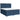 Pat box spring cu saltea, albastru, 200x200 cm, textil