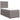 Pat box spring cu saltea, gri taupe, 90x190 cm, textil