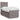 Pat box spring cu saltea, gri taupe, 90x190 cm, textil