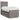 Pat box spring cu saltea, gri taupe, 90x200 cm, textil