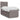 Pat box spring cu saltea, gri taupe, 90x200 cm, textil