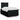 Pat box spring cu saltea, negru, 120x200 cm, textil