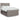 Pat box spring cu saltea, gri taupe, 140x200 cm, textil