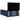Pat box spring cu saltea, albastru, 140x200 cm, textil