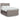 Pat box spring cu saltea, gri taupe, 140x200 cm, textil