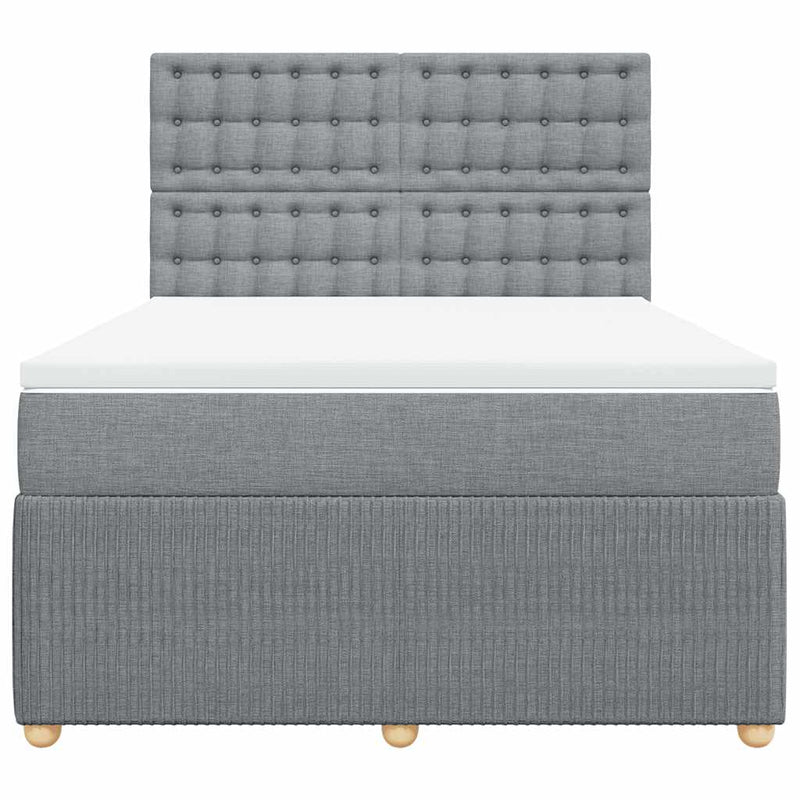Pat continental, gri deschis, 140x200 cm, material textil