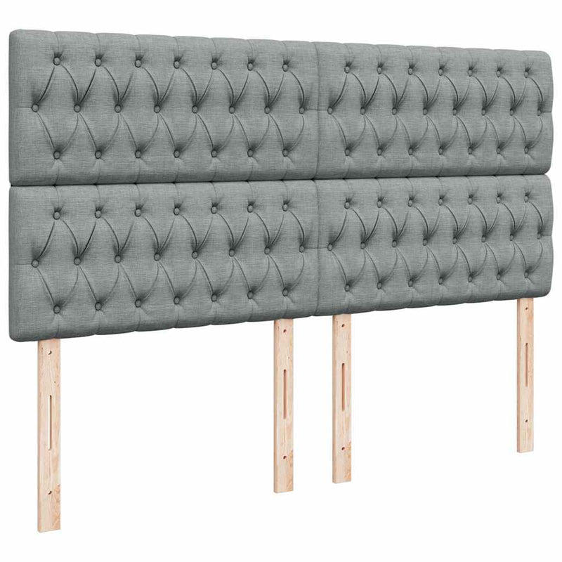 Pat continental, gri deschis, 180x200 cm, material textil