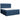 Pat box spring cu saltea, albastru, 200x200 cm, textil
