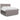 Pat box spring cu saltea, gri taupe, 200x200 cm, textil