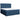 Pat box spring cu saltea, albastru, 200x200 cm, textil