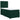 Pat box spring cu saltea, verde închis, 90x190 cm, catifea