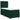 Pat box spring cu saltea, verde închis, 90x190 cm, catifea