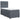 Pat box spring cu saltea, gri închis, 90x190 cm, catifea