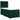 Pat box spring cu saltea, verde închis, 90x190 cm, catifea