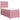 Pat box spring cu saltea, roz, 90x190 cm, catifea